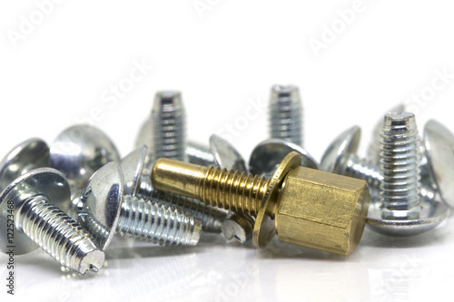 Brass screw and metal screw for terminal of power supply in elec