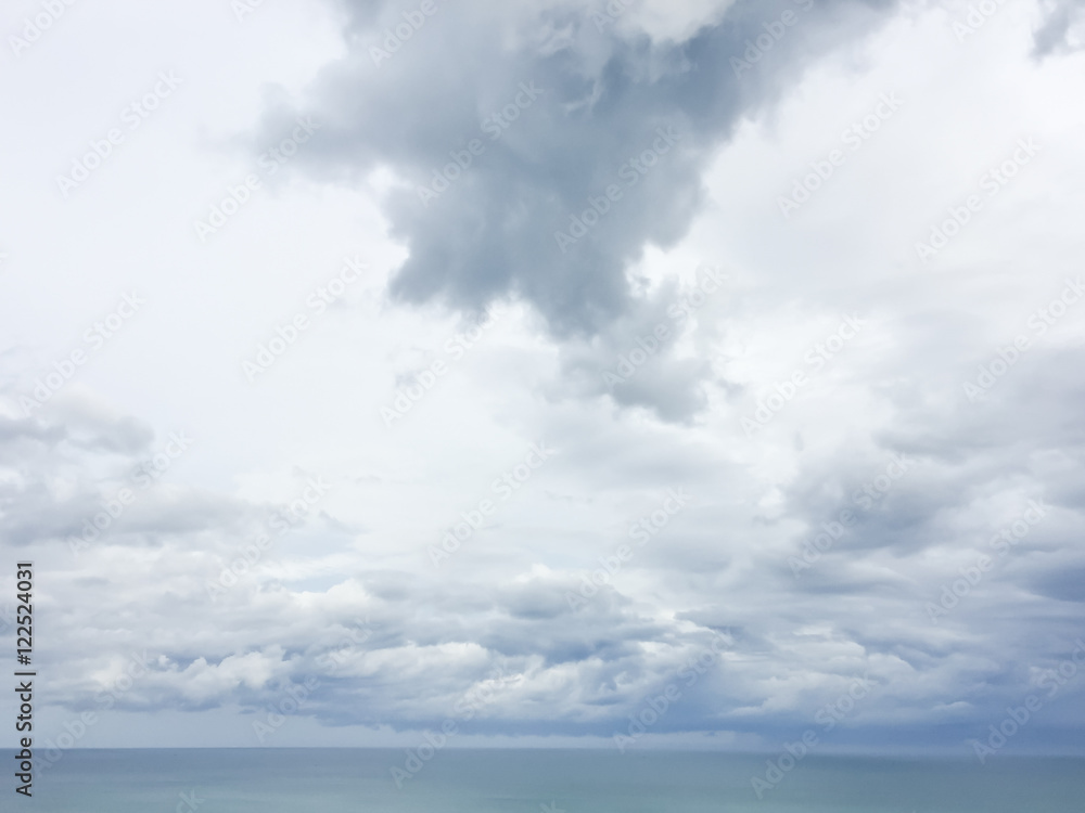 Sky and clouds on the sea