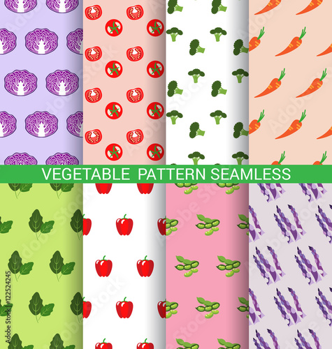 Colorful vegetable seamless pattern