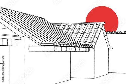 old building illustration