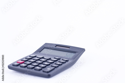 calculator for calculating the numbers accounting accountancy business on white background isolated 