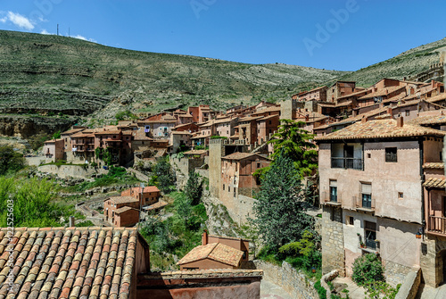 sight of the picturesque medieval people of Albarracin in the province of Teruel, Aragon, Spain