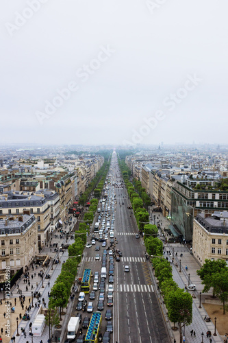 Paris from atop the Arc of Triumph