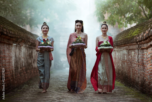 Photography Noppamas Queen Contest in Loy kratong tradition: Loy Krathong Day is one of the most popular festivals of Thailand celebrated annually on the Full-Moon Day of the Twelfth Lunar Month