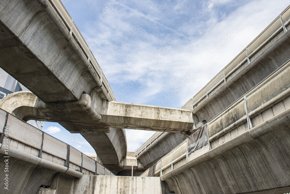 Fototapeta premium Sky Train Way, Bangkok Tajlandia