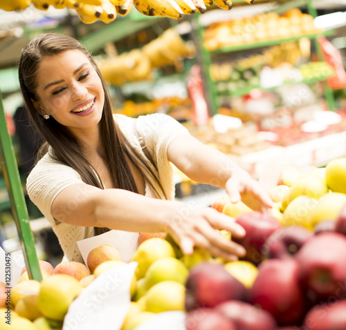 Young woman  at the market