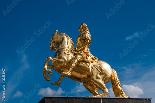 Goldener Reiter in Dresden  Sachsen  Deutschland  © majonit