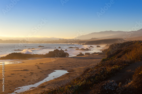 beach at sunset, San Simeon, California, United States of America