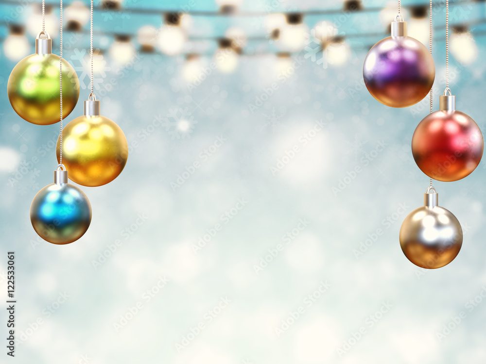 christmas decoration with bunches of christmas balls christmas decoration with bunches of christmas balls