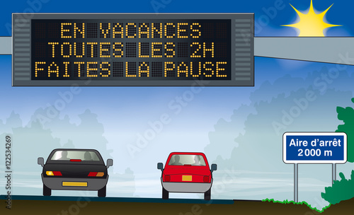 Scènes autoroutières - Pause, aire d'arrêt