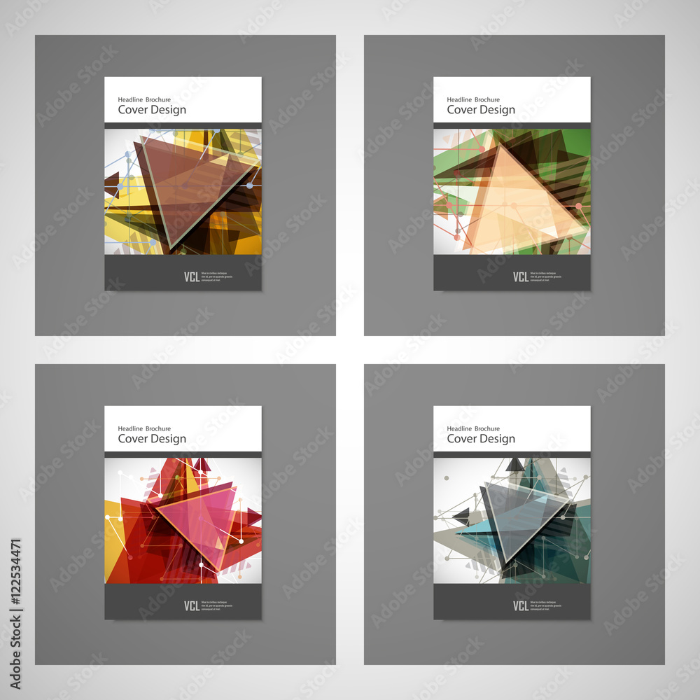 Fototapeta premium Abstract Triangle line. Poster Brochure Flyer design Layout vector template in A4 size