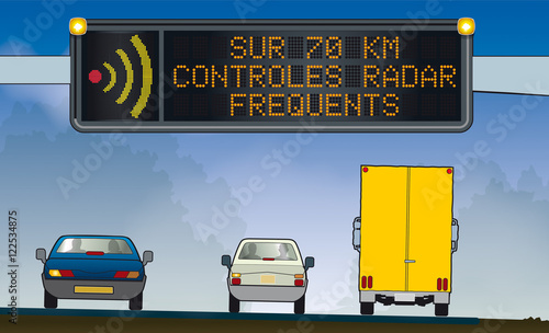 Scènes autoroutières - Contrôles radar fréquents