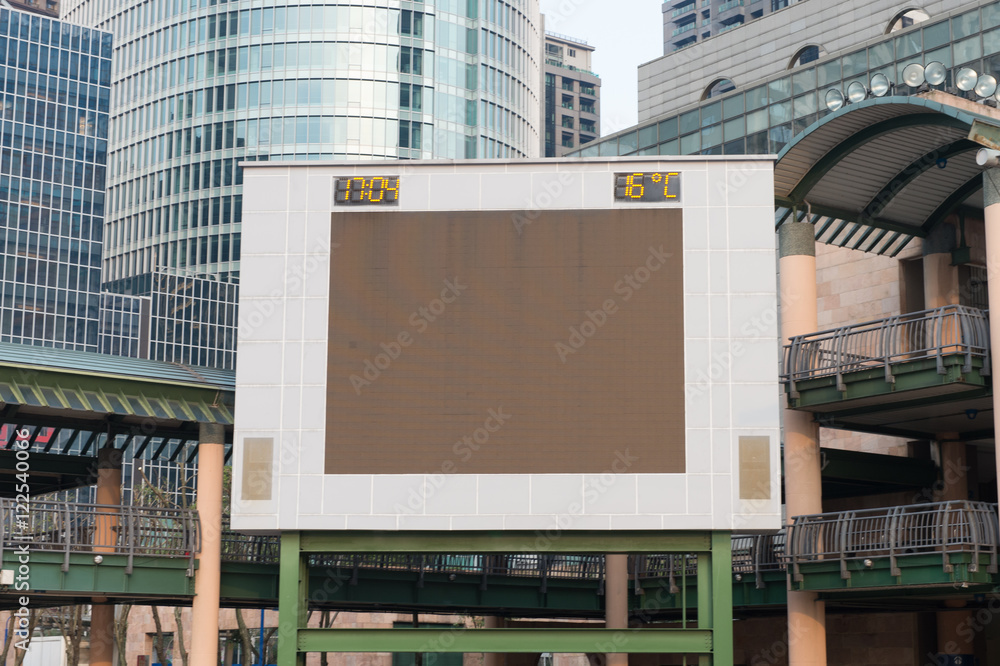 Obraz premium Large blank billboard on a street wall, banners with room to add your own text