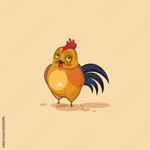 Cock embarrassed, shy and blushes