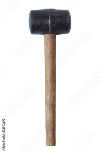 A large rubber mallet isolated on a white background