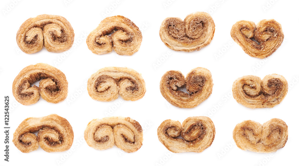 Set of cookies isolated over the white background Set of cookies isolated over the white background
