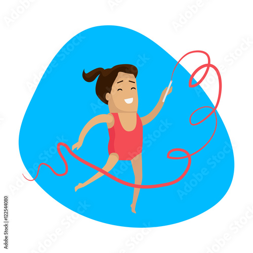 Summer Games Colorful Banner. Artistic gymnastics