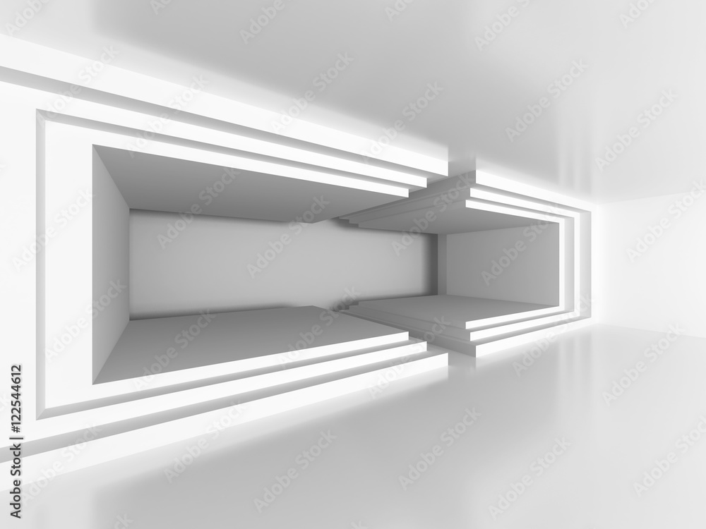 Abstract Futuristic Modern Empty Interior Background Abstract Futuristic Modern Empty Interior Background