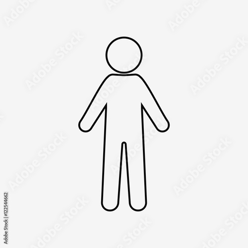 Man standing silhouette, people
