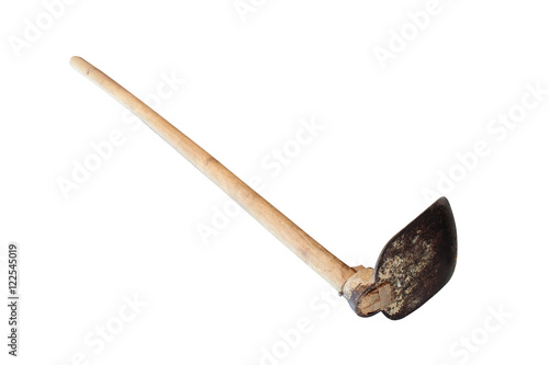 Foto hoe on a white background