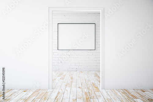 Minimalistic interior with picture frame