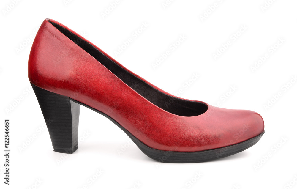 Single red leather women shoe Single red leather women shoe
