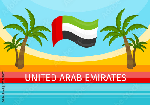 United Arab Emirates Travelling Banner. Welcome
