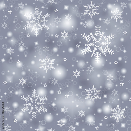 snowflake seamless texture, decorative winter background
