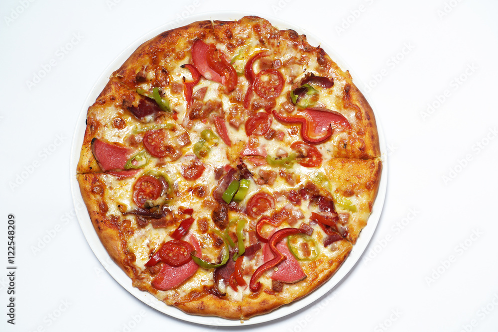 mixed topping pizza