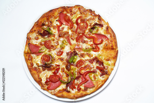 mixed topping pizza