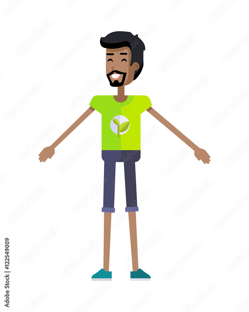 Young Ecologist Character Vector Illustration. Young Ecologist Character Vector Illustration.
