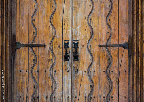 River of Life pattern in the church doors at Mission San Luis Rey in Oceanside, California
