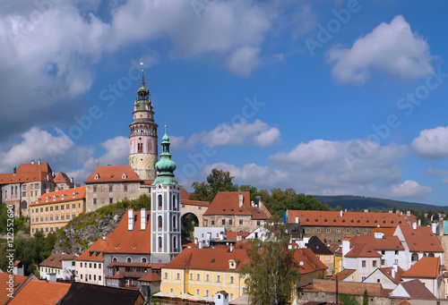 Cesky Krumlov. Panorama. South Bohemia, Czech Republic.