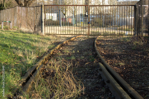 Dead end, railway closed by fence