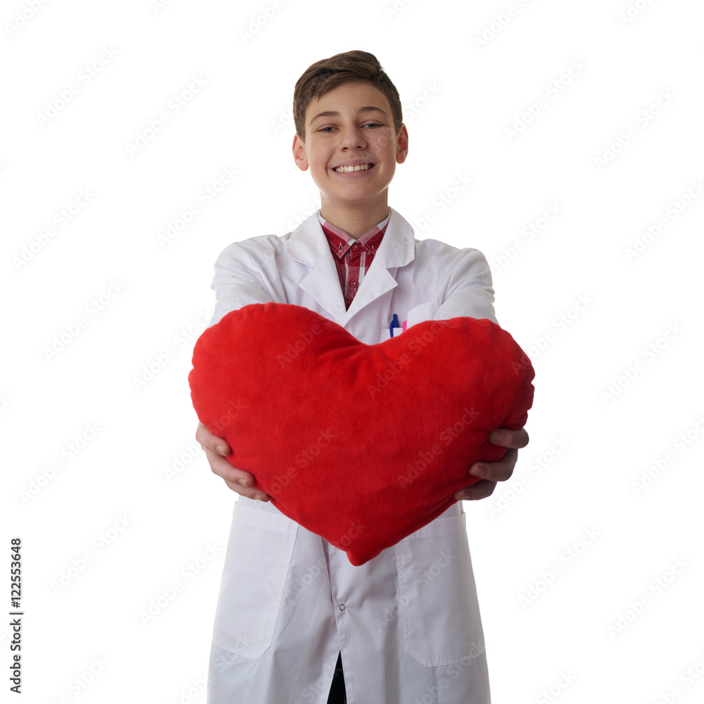Cute teenager boy over white isolated background Cute teenager boy over white isolated background