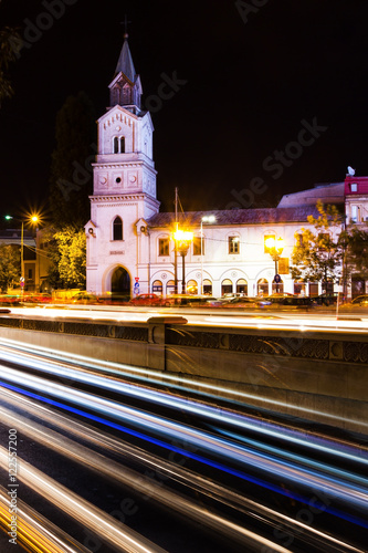 Baratia tower in Bucharest by night photo