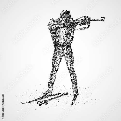 abstract biathlon sportsman