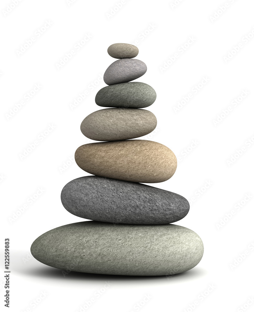 balancing stones concept 3d illustration balancing stones concept 3d illustration