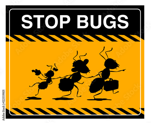 vector stop bugs illustration