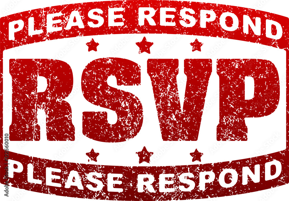 RSVP Please respond grunge style rubber stamp. RSVP Please respond grunge style rubber stamp.
