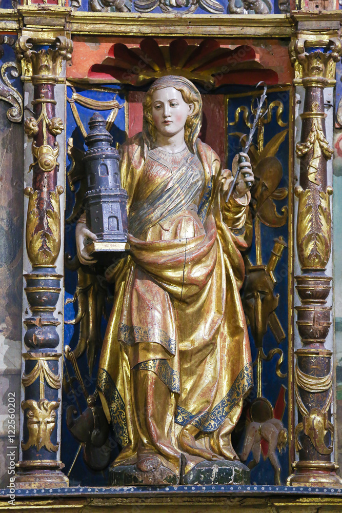 Saint Barbara in the Old Cathedral of Salamanca