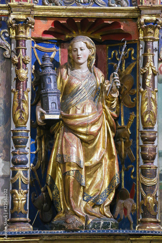 Saint Barbara in the Old Cathedral of Salamanca photo