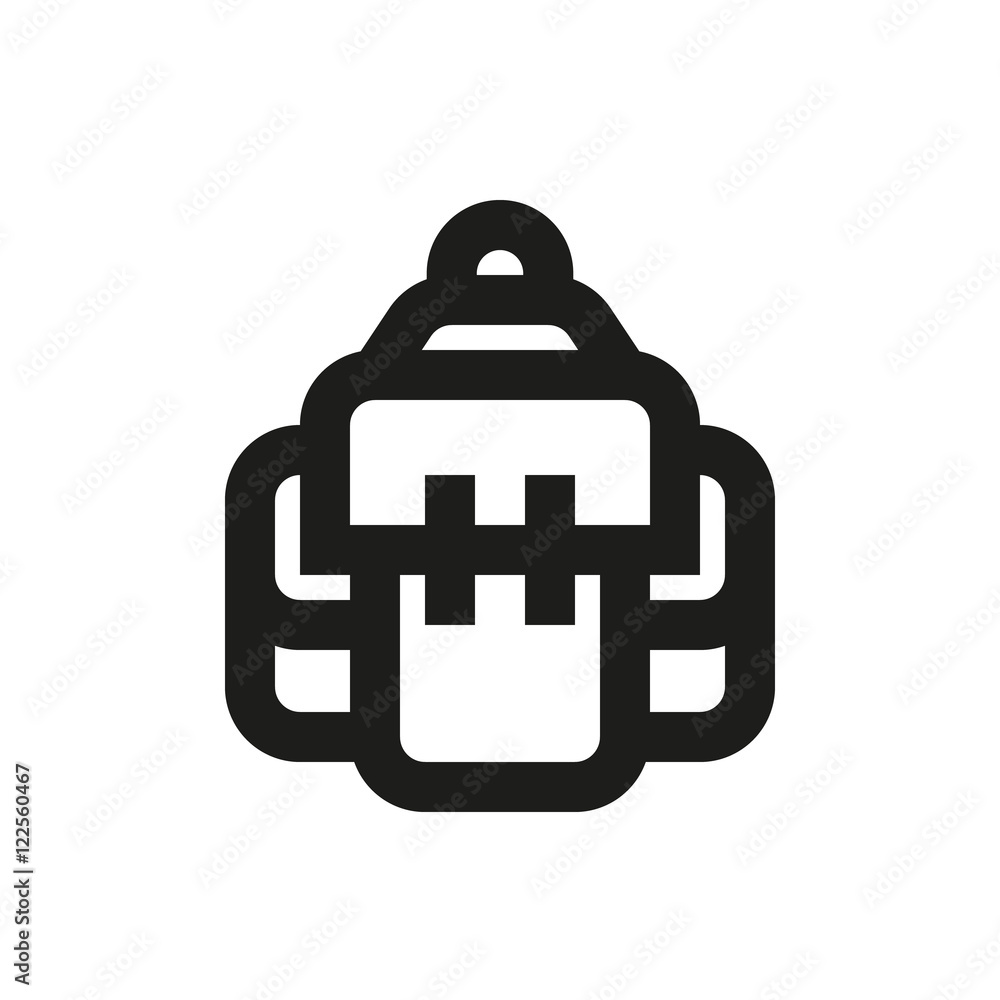 hiking backpacksicon concept on white background hiking backpacksicon concept on white background