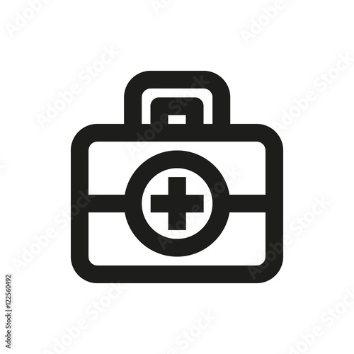 medicine chest icon concept on white background