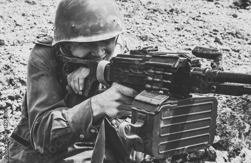 Soviet paratrooper in Afghanistan photo