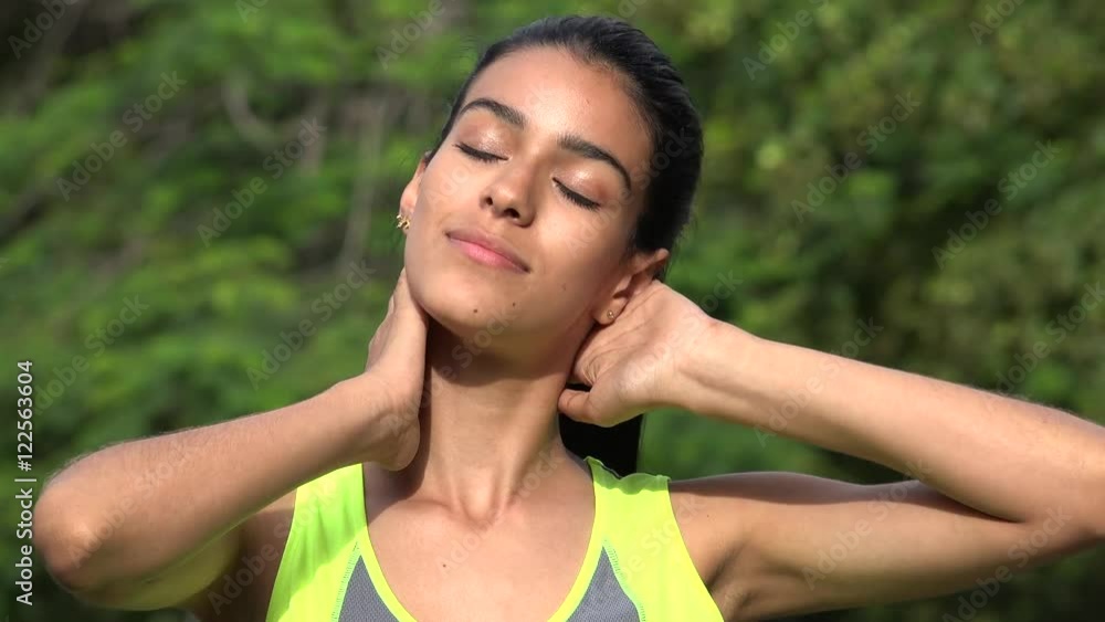 Fit Young Woman Stretching Or Yoga Fit Young Woman Stretching Or Yoga