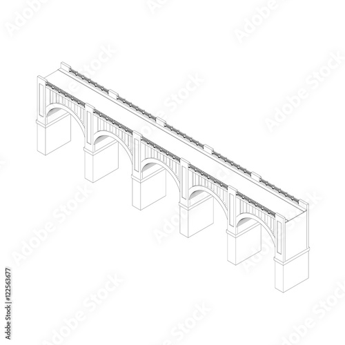 Bridge. Isolated on white b...