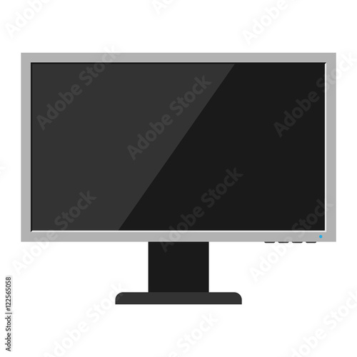Computer monitor vector isolated