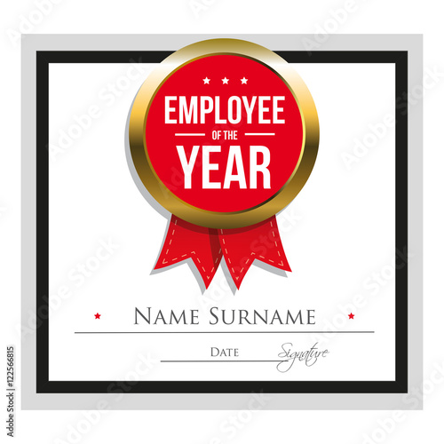 Employee of the year certificate template