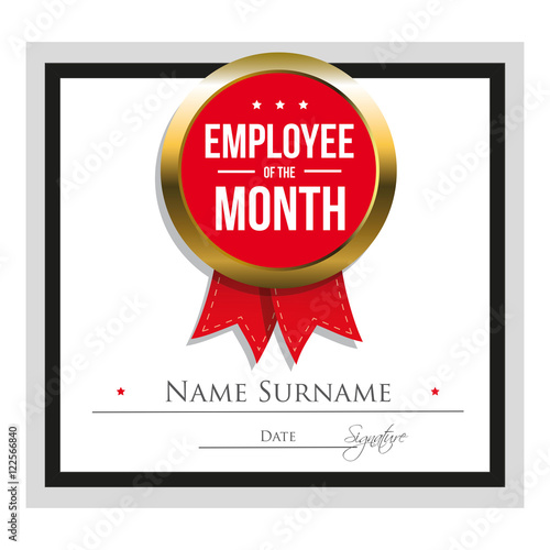 Employee of the month certificate template